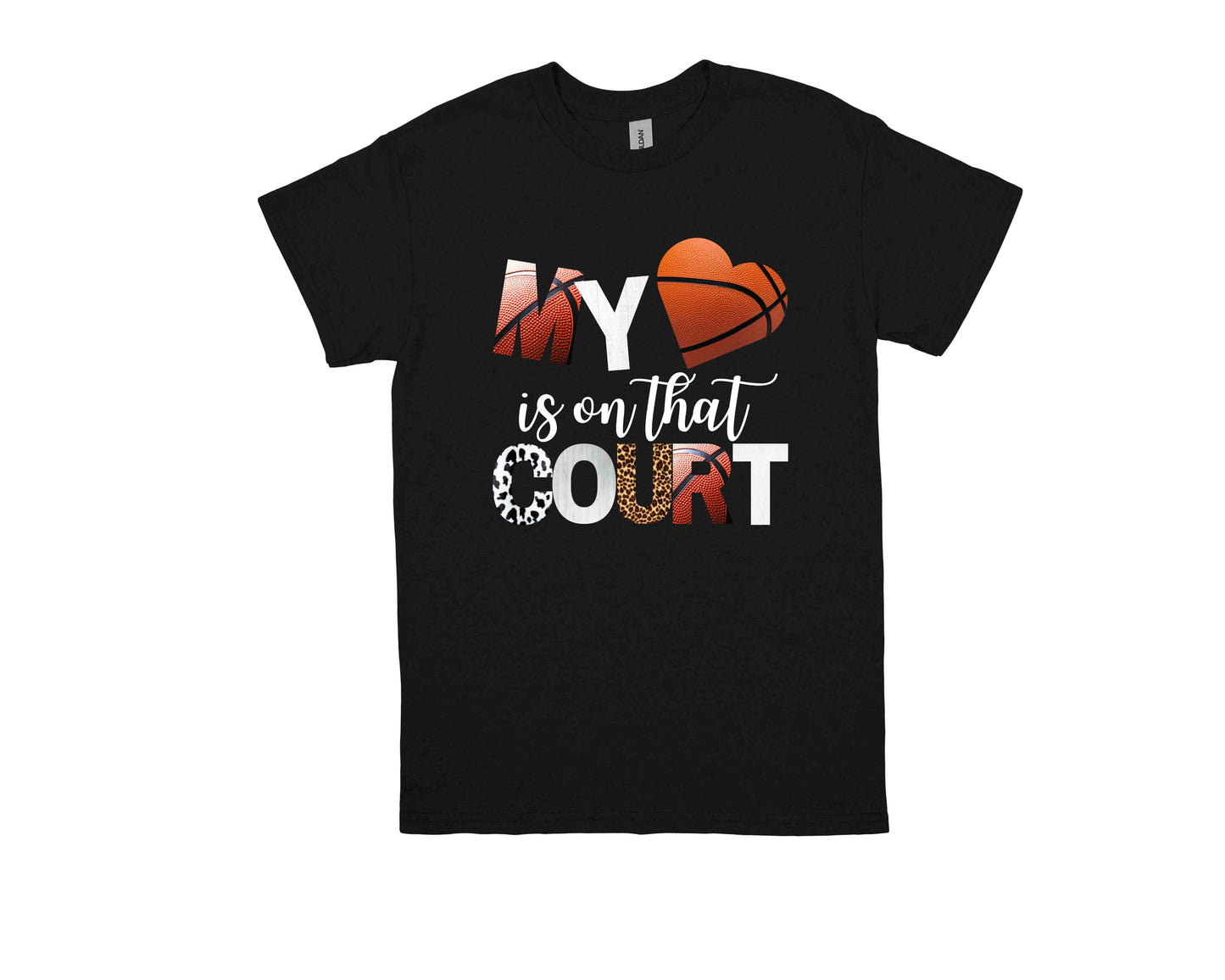 MY HEART IS ON THAT COURT MULTI TSHIRT