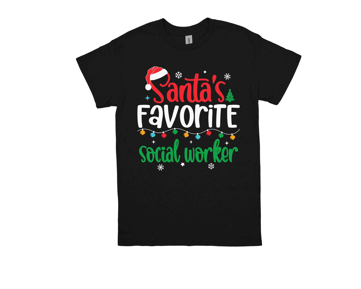SANTAS FAVORITE SOCIAL WORKER TSHIRT