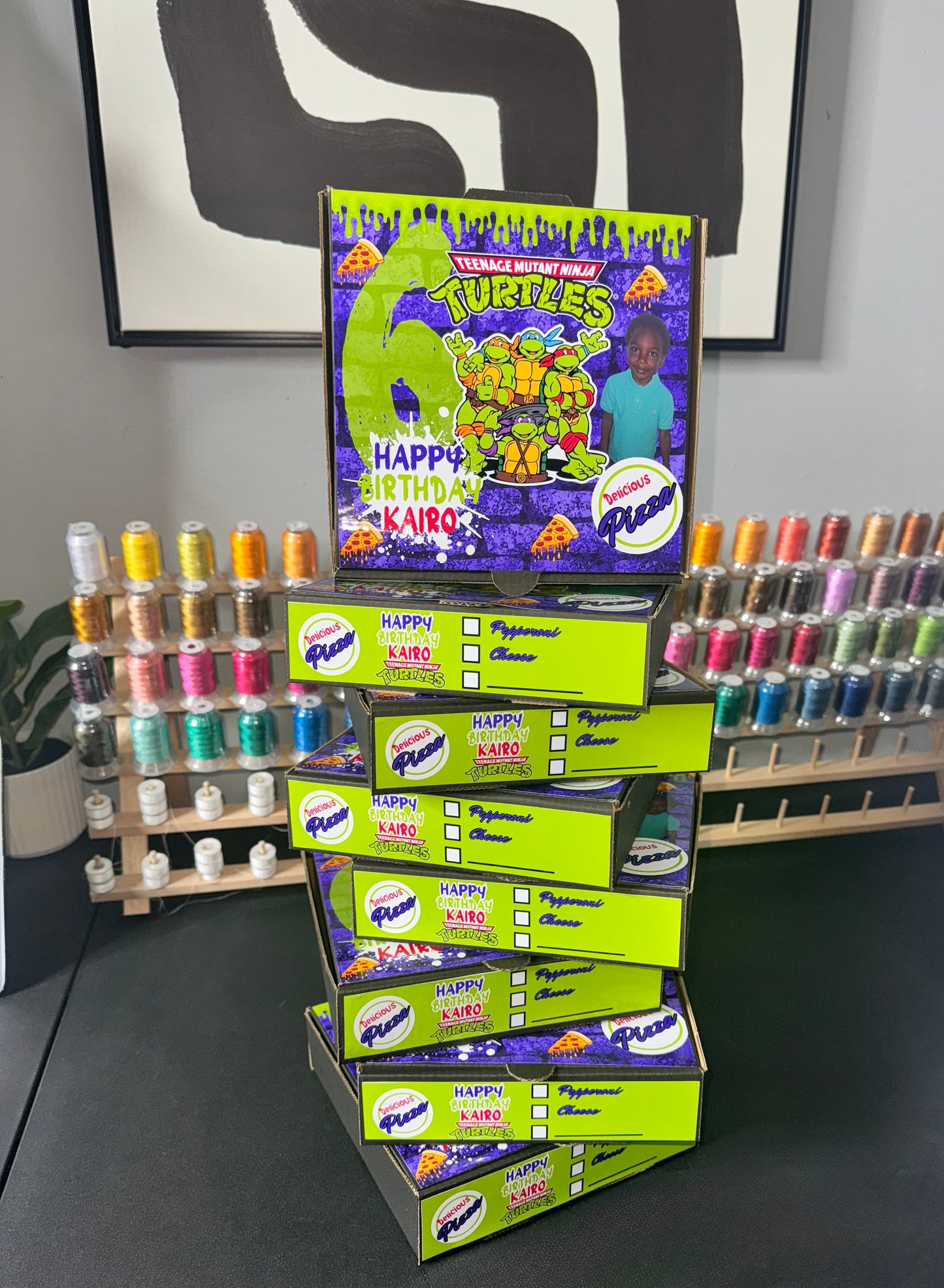 NINJA TURTLE PIZZA BOXES (MIN. 10)
