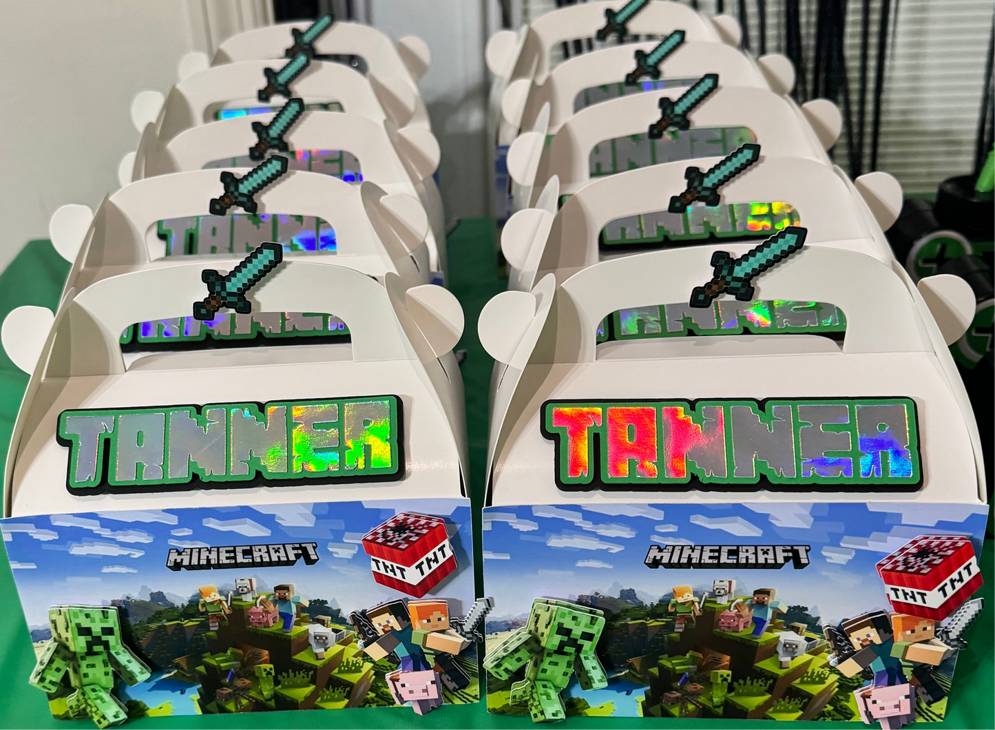 MINECRAFT PARTY FAVOR BOXES
