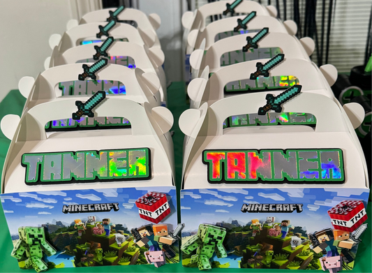 MINECRAFT PARTY FAVOR BOXES