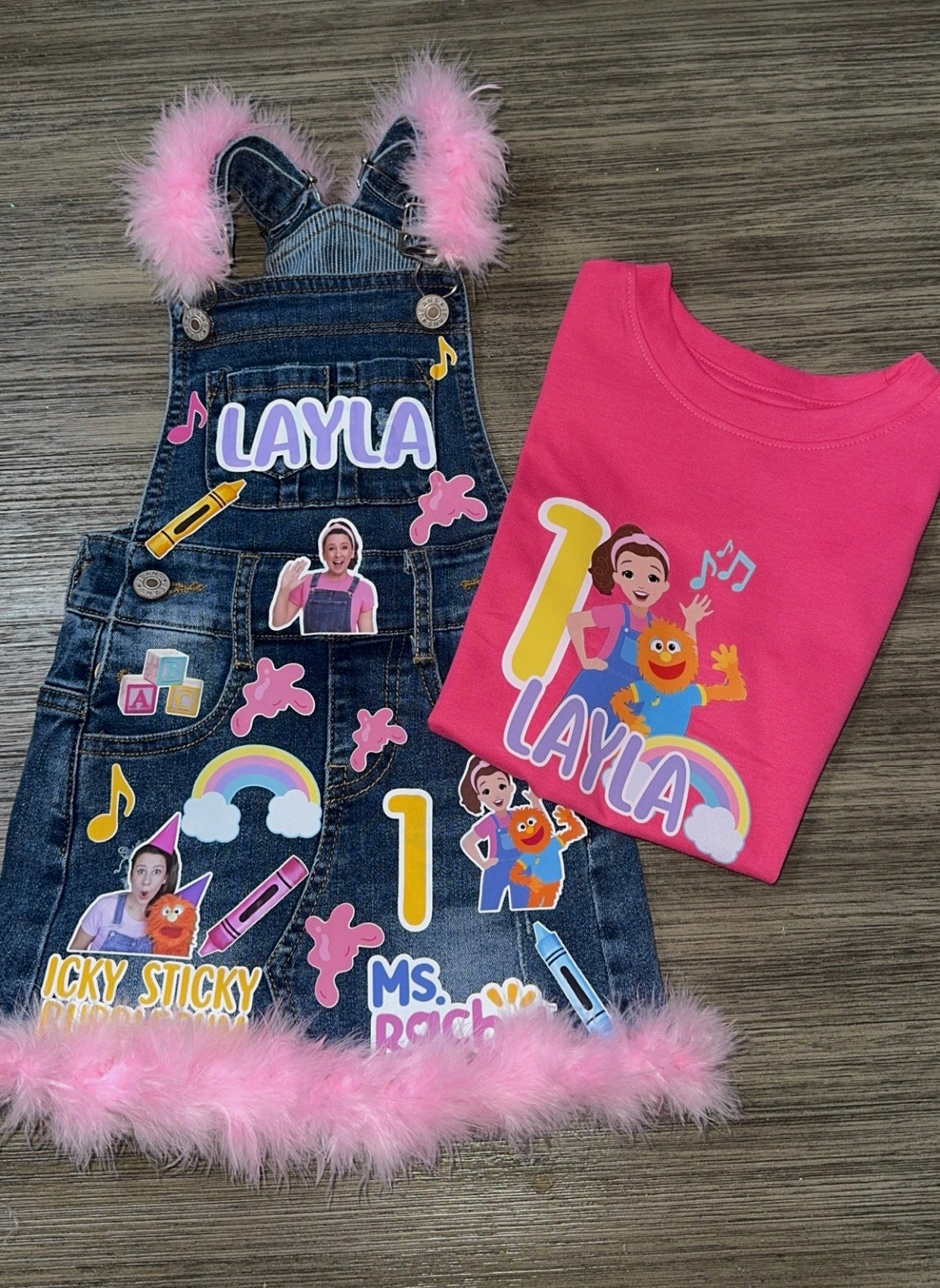 CUSTOM BIRTHDAY OVERALLS & TSHIRT